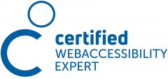 Logo certified Webaccessibility Expertin